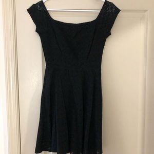 Free people black eyelet off the shoulder dress